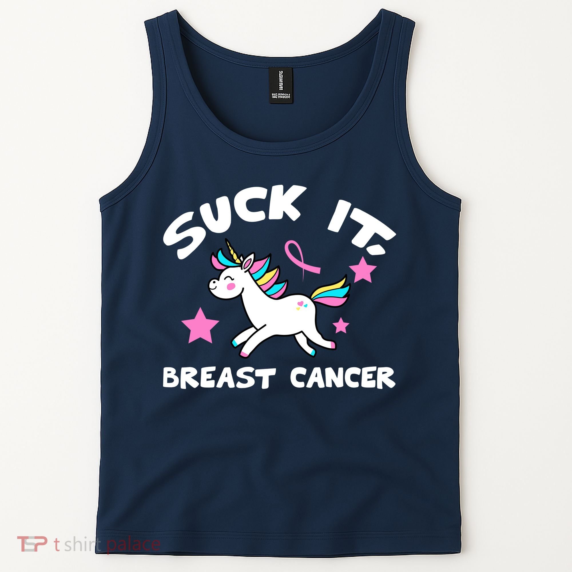 Suck It Breast Cancer unicorn Tank Top