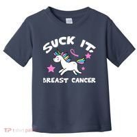 Suck It Breast Cancer unicorn Toddler T-Shirt thumb 0
