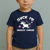 Suck It Breast Cancer unicorn Toddler T-Shirt thumb 2