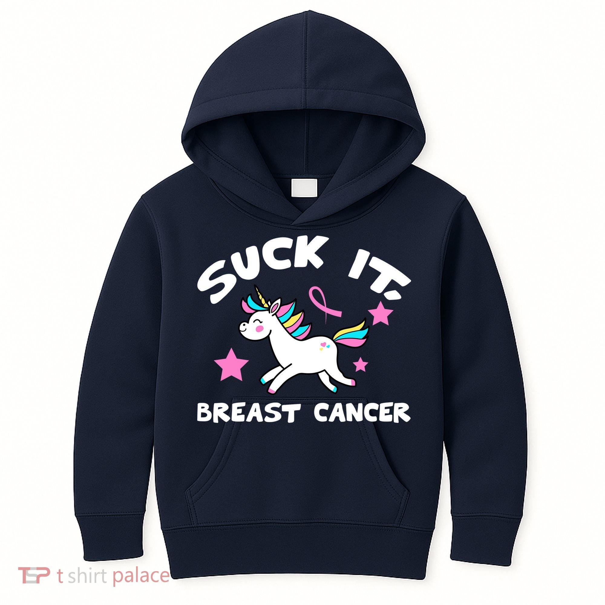 Suck It Breast Cancer unicorn Kids Hoodie