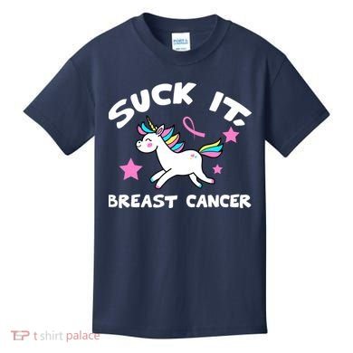 Suck It Breast Cancer unicorn Kids T-Shirt