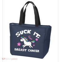 Suck It Breast Cancer unicorn Tote Bag thumb 3