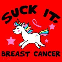 Suck It Breast Cancer unicorn Santa Hat thumb 1