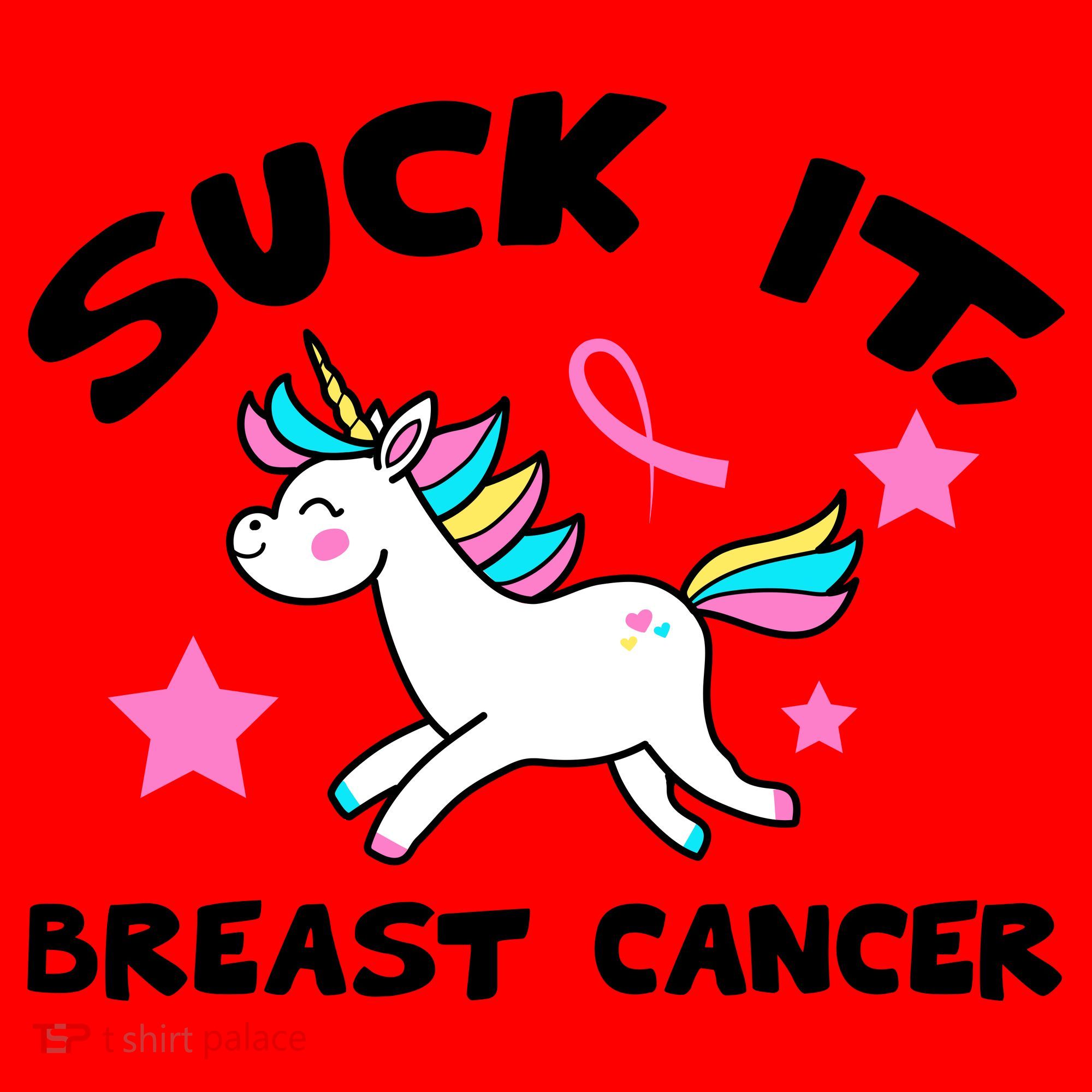 Suck It Breast Cancer unicorn Santa Hat