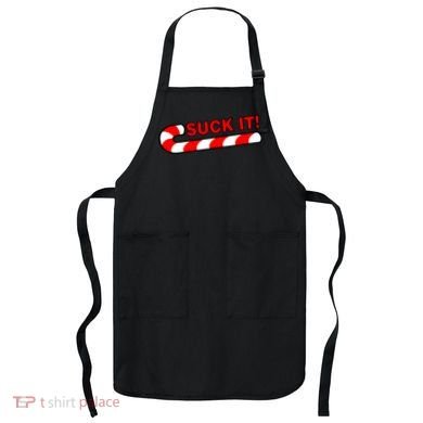 Suck It Candy Cane Apron
