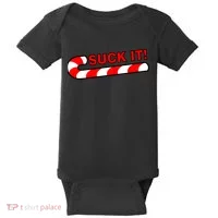 Suck It Candy Cane Baby Bodysuit thumb 0