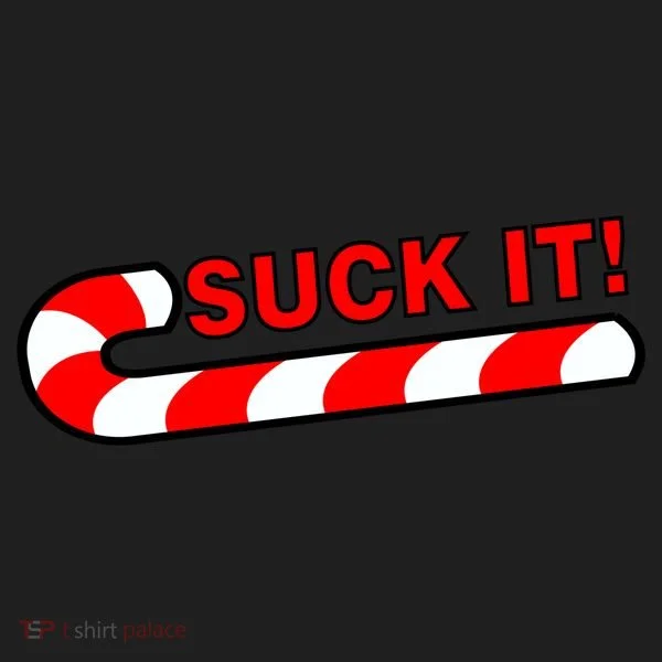 Suck It Candy Cane Golf Towel