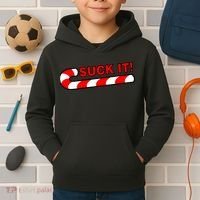 Suck It Candy Cane Kids Hoodie thumb 2