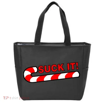 Suck It Candy Cane Tote Bag