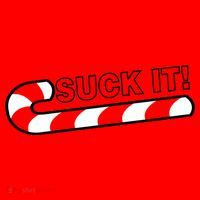 Suck It Candy Cane Santa Hat thumb 1
