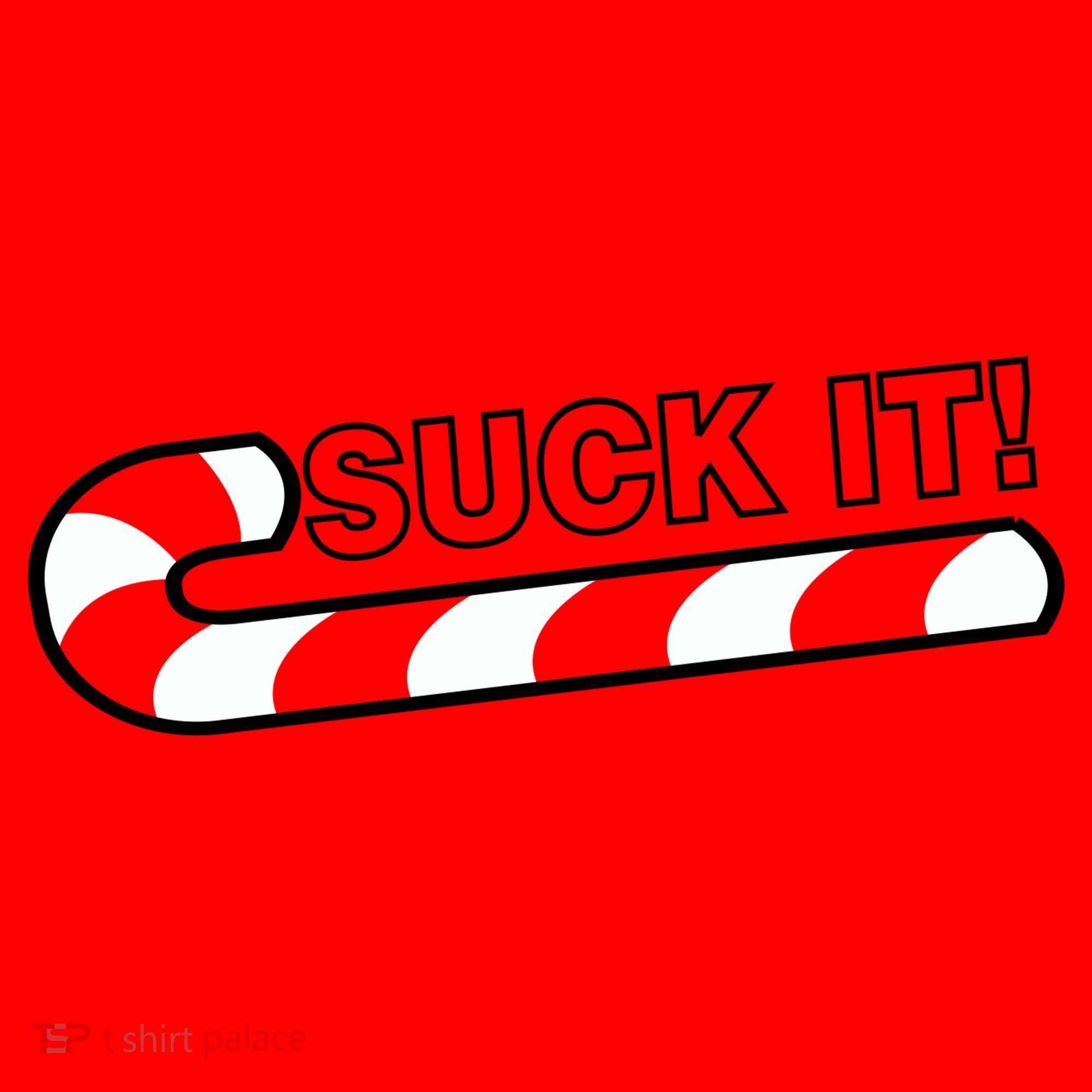 Suck It Candy Cane Santa Hat