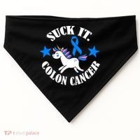 Suck It Colon Cancer USA-Made Doggie Bandana thumb 0