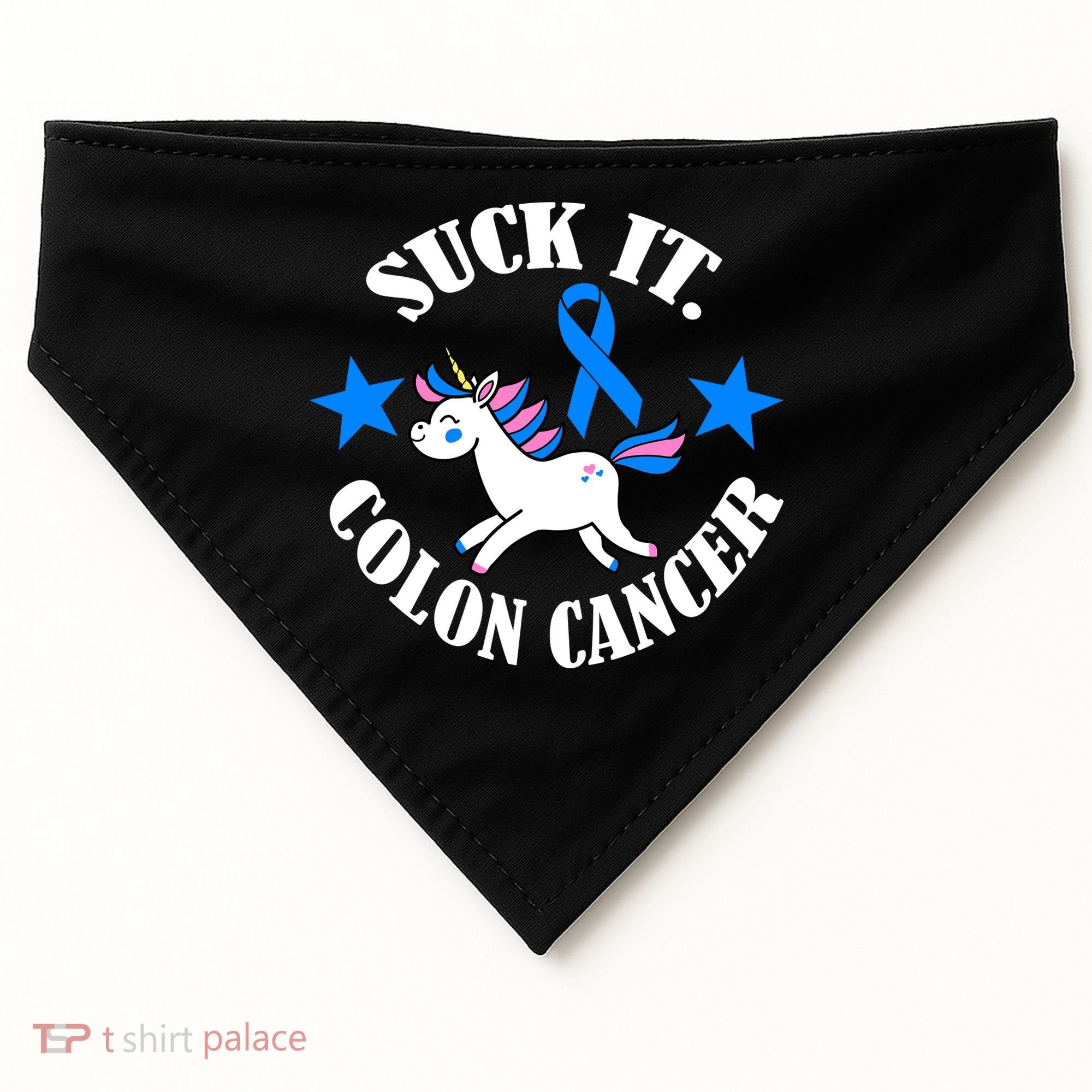 Suck It Colon Cancer USA-Made Doggie Bandana