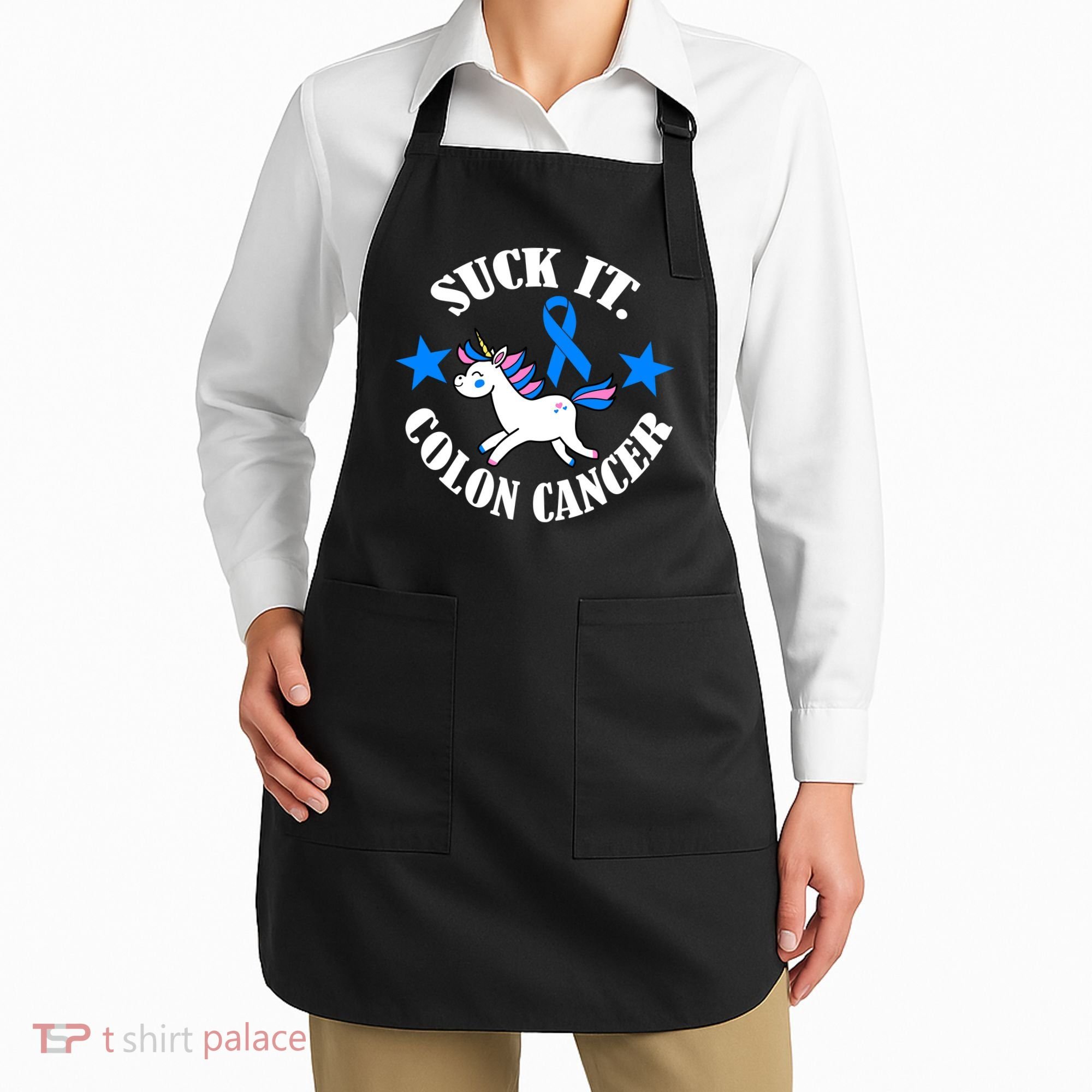 Suck It Colon Cancer Apron