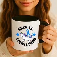 Suck It Colon Cancer Coffee Mug thumb 3