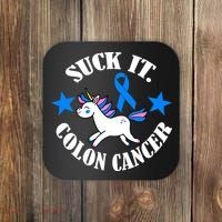 Suck It Colon Cancer Coaster thumb 0