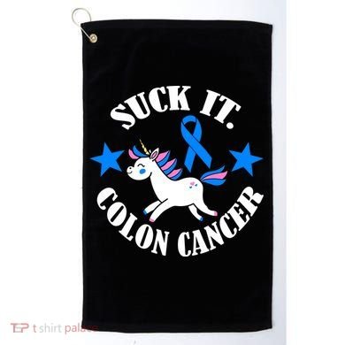Suck It Colon Cancer Golf Towel