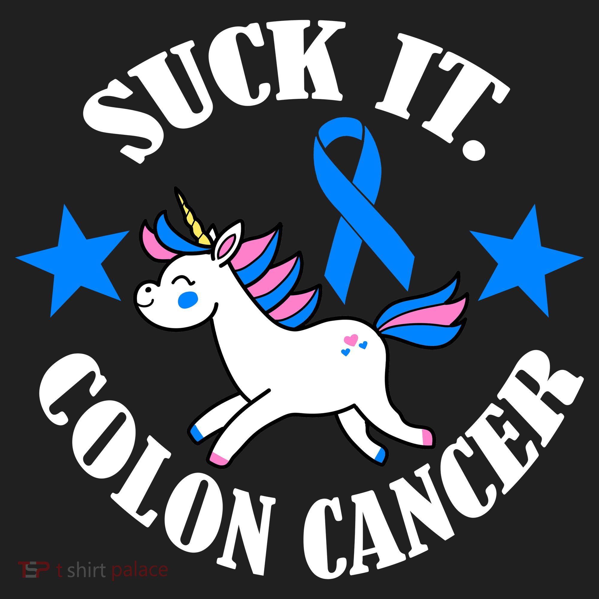 Suck It Colon Cancer Golf Towel