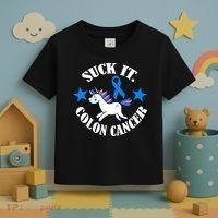 Suck It Colon Cancer Toddler T-Shirt thumb 3