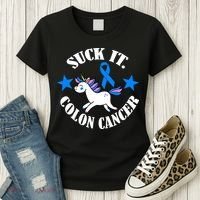Suck It Colon Cancer Women's T-Shirt thumb 3