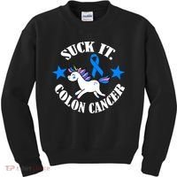 Suck It Colon Cancer Kids Sweatshirt thumb 0