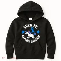 Suck It Colon Cancer Kids Hoodie thumb 0