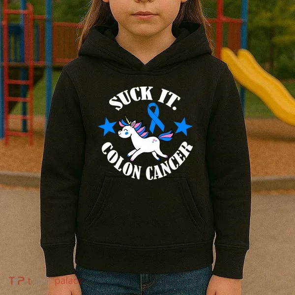Suck It Colon Cancer Kids Hoodie