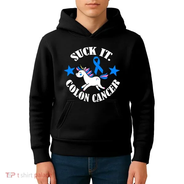 Suck It Colon Cancer Kids Hoodie