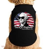 Suck It England George Washington 1776 Doggie Tank thumb 0