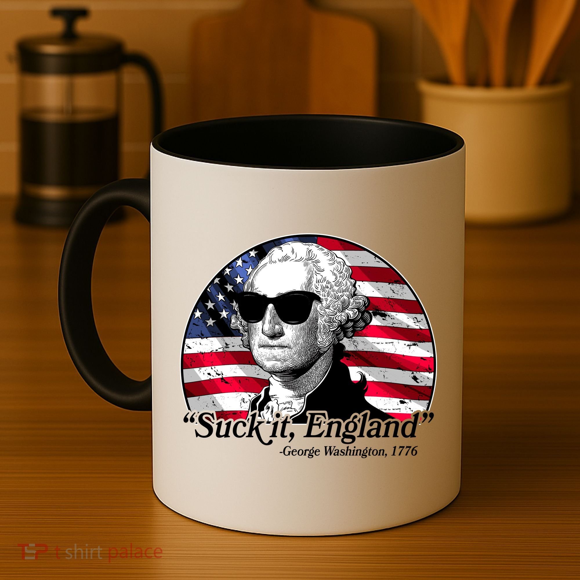 Suck It England George Washington 1776 Coffee Mug