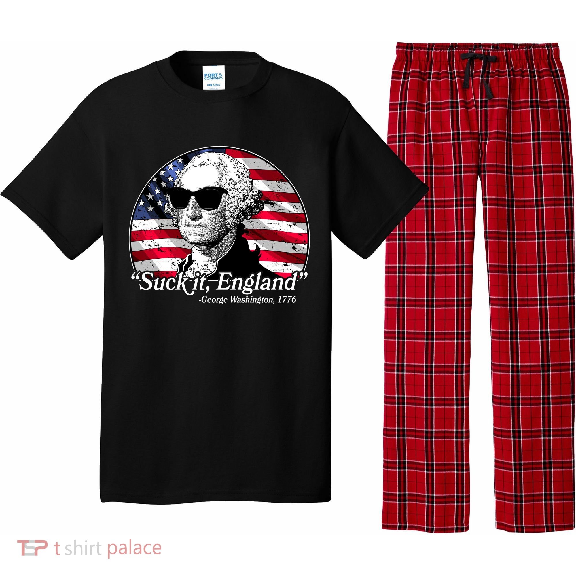 Suck It England George Washington 1776 Pajama Set