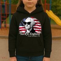 Suck It England George Washington 1776 Kids Hoodie thumb 3