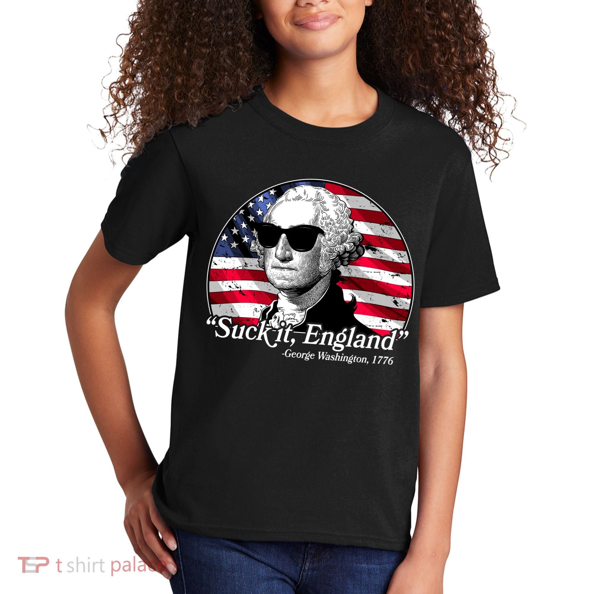 Suck It England George Washington 1776 Kids T-Shirt