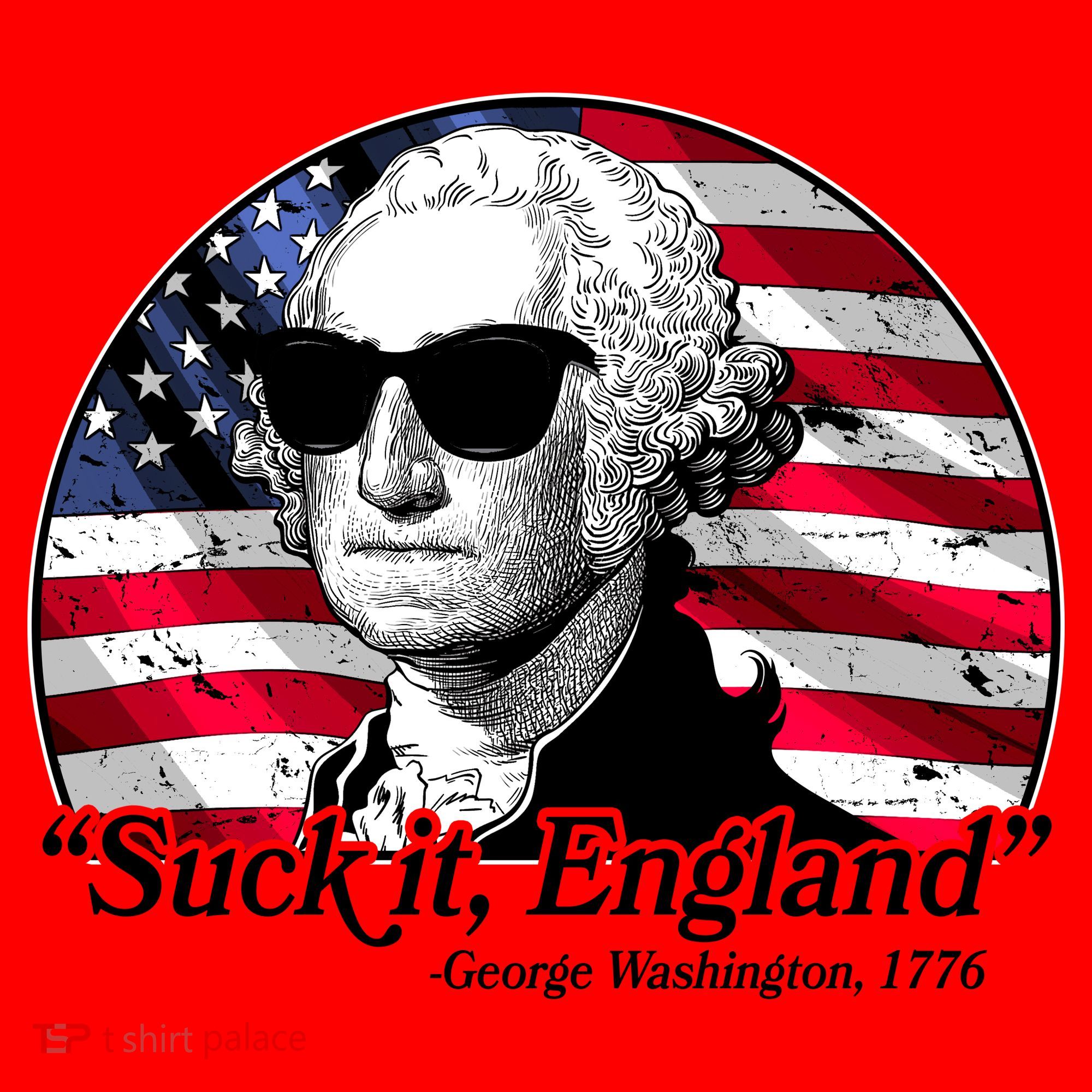 Suck It England George Washington 1776 Santa Hat