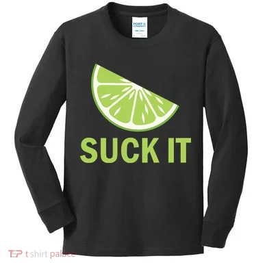 Suck It Funny Tequila Shot Kids Long Sleeve Shirt