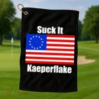 Suck It Kaeperflake Betsy Ross Flag Golf Towel thumb 1