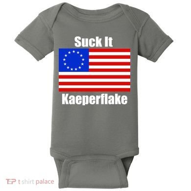 Suck It Kaeperflake Betsy Ross Flag Baby Bodysuit