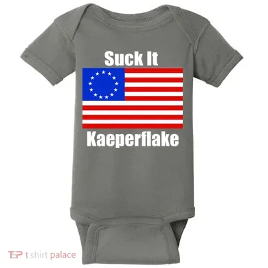 Suck It Kaeperflake Betsy Ross Flag Baby Bodysuit