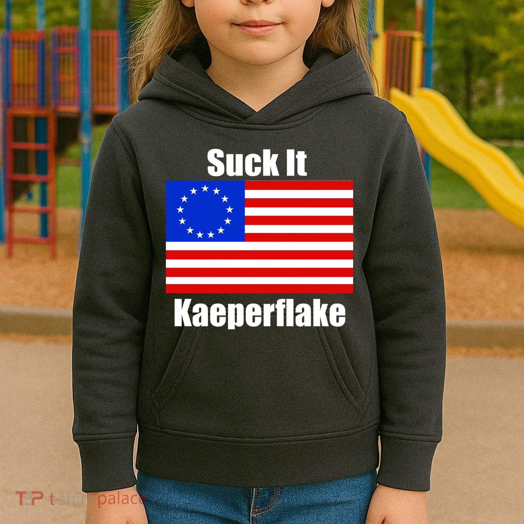 Suck It Kaeperflake Betsy Ross Flag Kids Hoodie