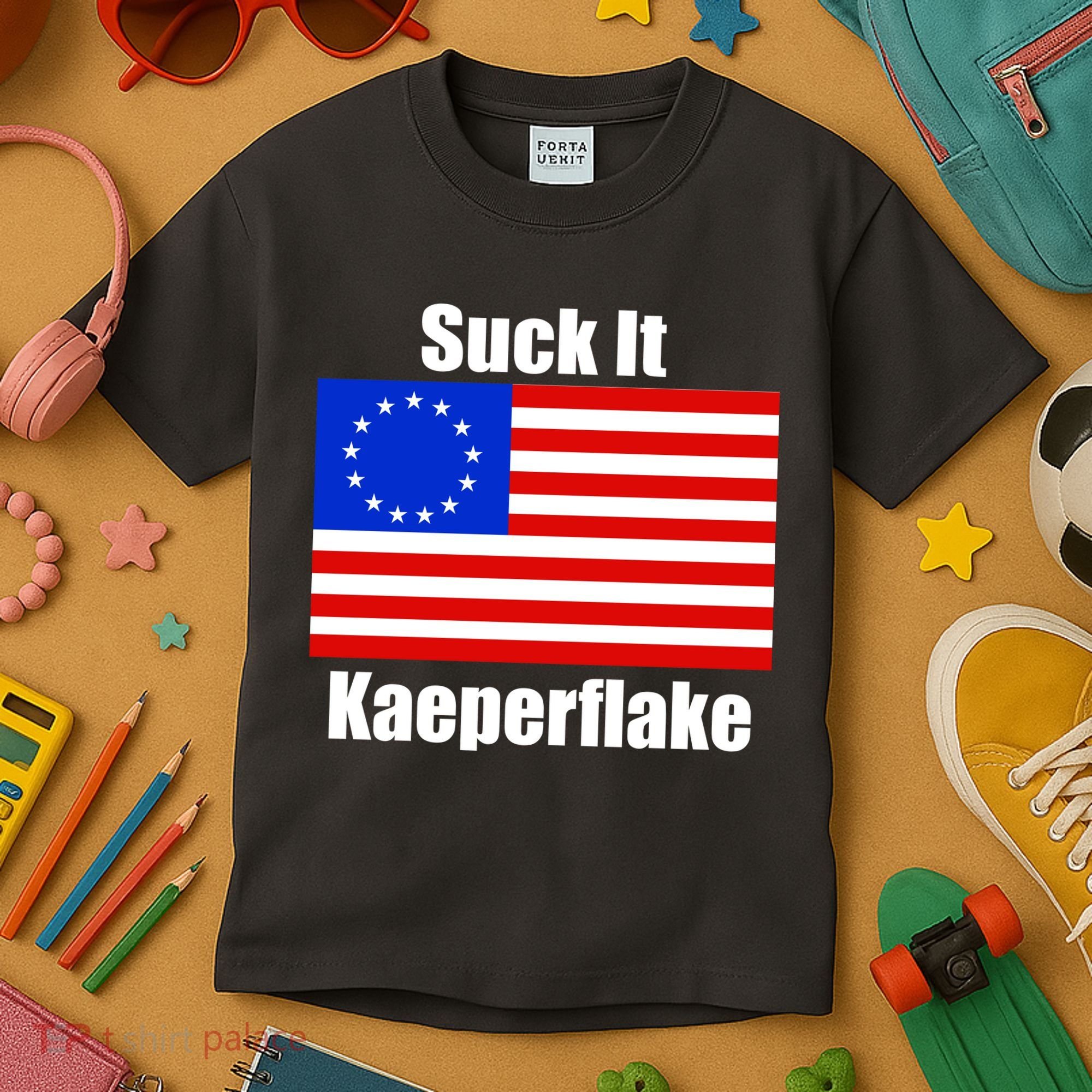 Suck It Kaeperflake Betsy Ross Flag Kids T-Shirt