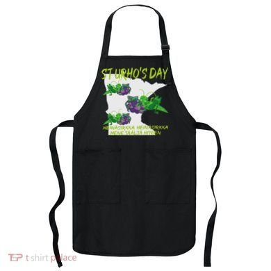 St Urhos Day Grasshopper Grapes Vineyard Gift Minnesota Map Apron