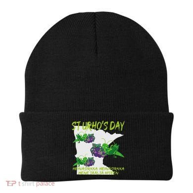 St Urhos Day Grasshopper Grapes Vineyard Gift Minnesota Map Beanie