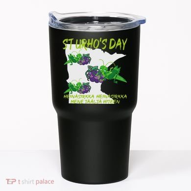 St Urhos Day Grasshopper Grapes Vineyard Gift Minnesota Map Tumbler