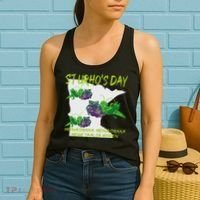 St Urhos Day Grasshopper Grapes Vineyard Gift Minnesota Map Women's Tank Top thumb 2