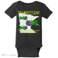 St Urhos Day Grasshopper Grapes Vineyard Gift Minnesota Map Baby Bodysuit thumb 0
