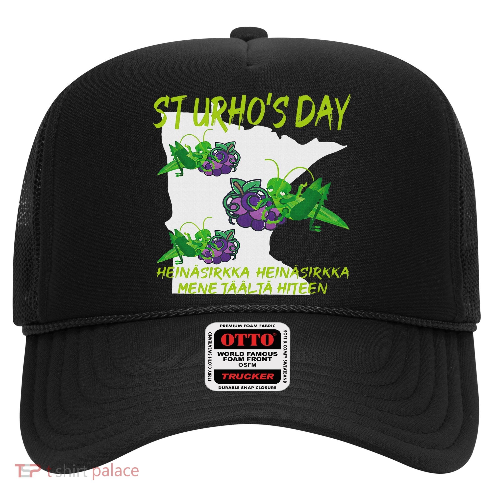St Urhos Day Grasshopper Grapes Vineyard Gift Minnesota Map Hat