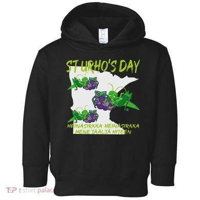 St Urhos Day Grasshopper Grapes Vineyard Gift Minnesota Map Toddler Hoodie