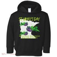 St Urhos Day Grasshopper Grapes Vineyard Gift Minnesota Map Toddler Hoodie thumb 0