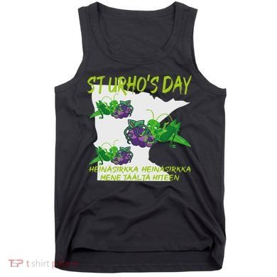St Urhos Day Grasshopper Grapes Vineyard Gift Minnesota Map Tank Top