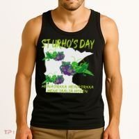 St Urhos Day Grasshopper Grapes Vineyard Gift Minnesota Map Tank Top thumb 3
